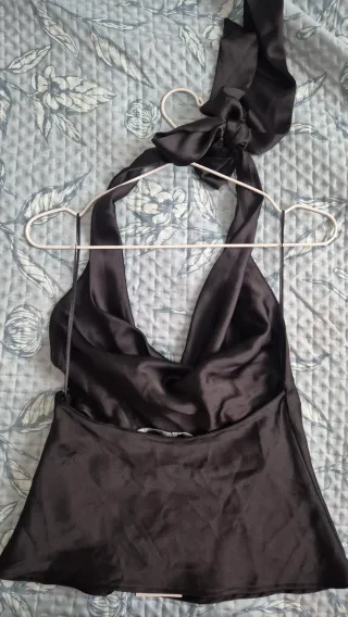 Top nuevo fiesta Zara espalda abierta con etiqueta