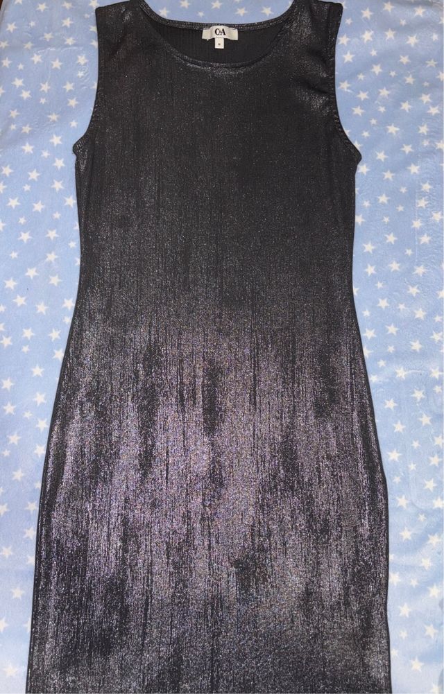 Vestito C&A Nero e Argento Taglia M