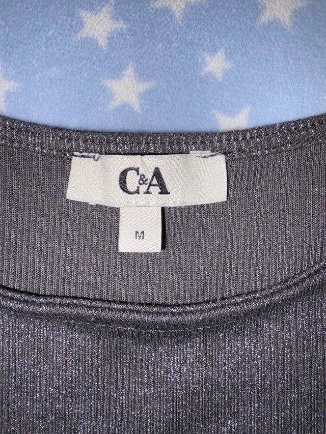 Vestito C&A Nero e Argento Taglia M