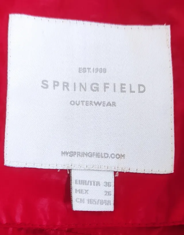 Chaqueta acolchada fina roja