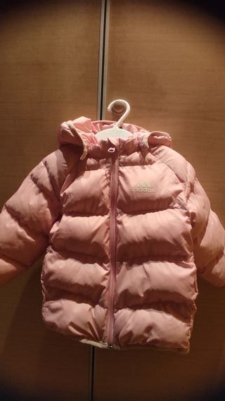 Abrigo rosa Adidas niña
