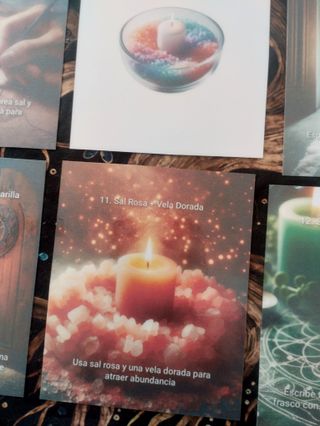 Oráculo rituales con velas y sal