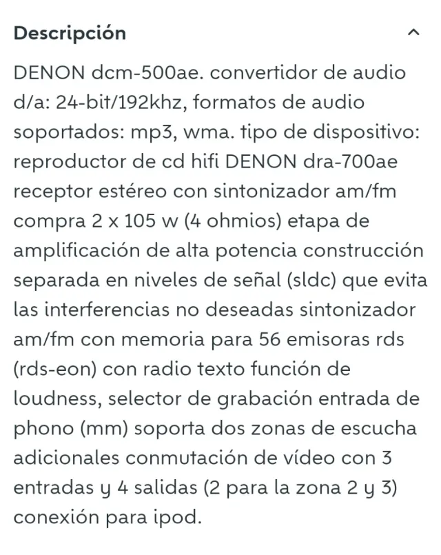 Amplificador Denon DCM-500ae