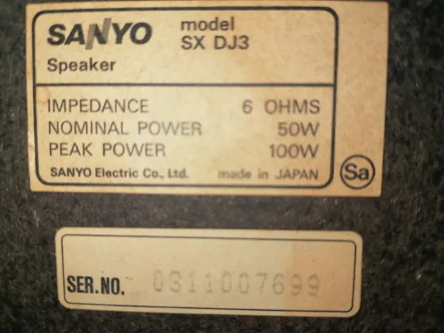 Altavoces Sanyo 3 Vías