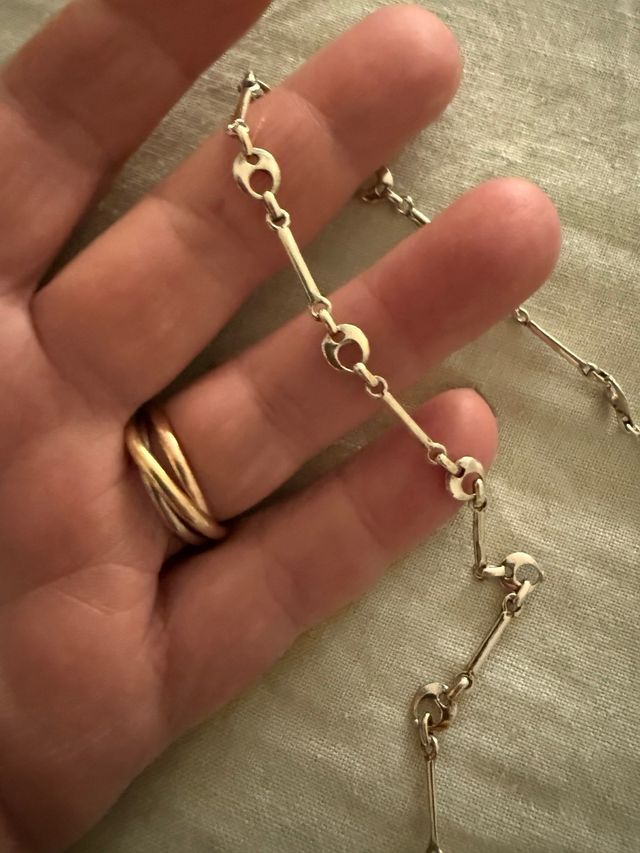 Cadena de plata antigua 70 cm