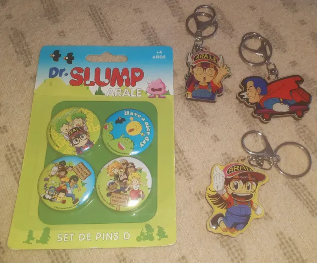 SET CHAPAS Y LLAVEROS DR. SLUMP ARALE