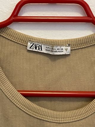 Top corto Zara beige
