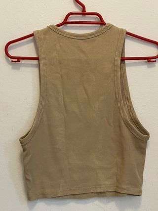 Top corto Zara beige
