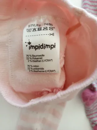 3 paia collant bimba cotone 9/12 mesi