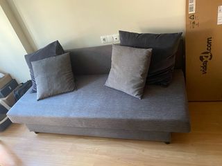Modelo ÄLVDALEN Sofá cama 3 plazas gris oscuro