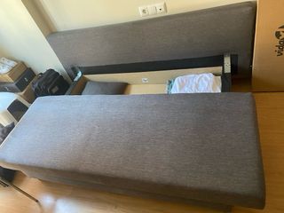Modelo ÄLVDALEN Sofá cama 3 plazas gris oscuro