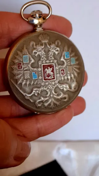 Orologio da Tasca URSS Molnija - Aquila Bicipite