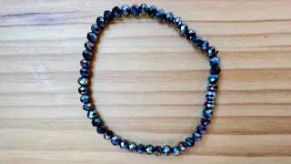 Pulsera de cuentas de cristal facetado