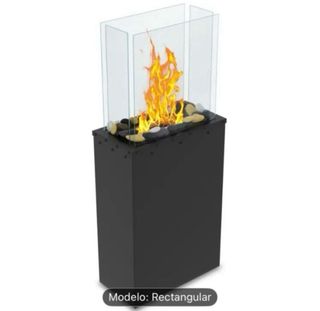 Chimenea Bioetanol Negra y Transparente