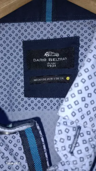 Camisa celeste estampada