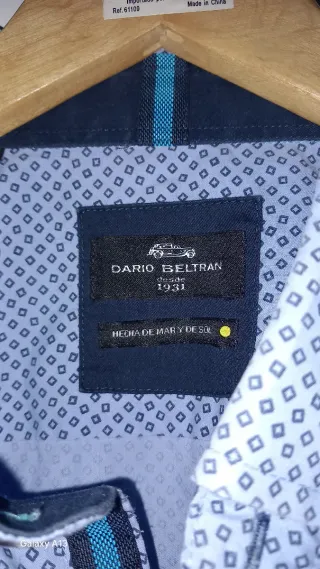 Camisa celeste estampada