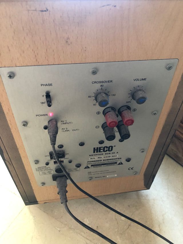 Subwoofer Heco Krypton Sub 20A Negro/Gris