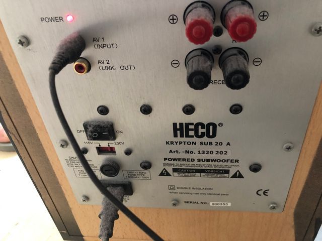 Subwoofer Heco Krypton Sub 20A Negro/Gris
