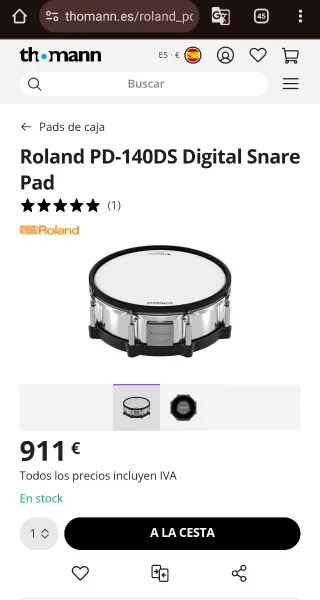 Roland PD-140DS Caja V-Pad