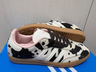 Adidas Samba Diseño Vaca Blanco y Negro