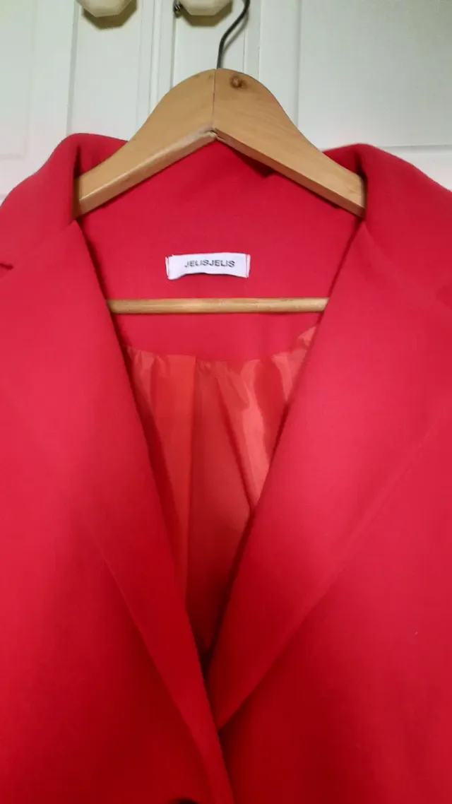 Abrigo Rojo JELISJELIS Talla Única Nuevo