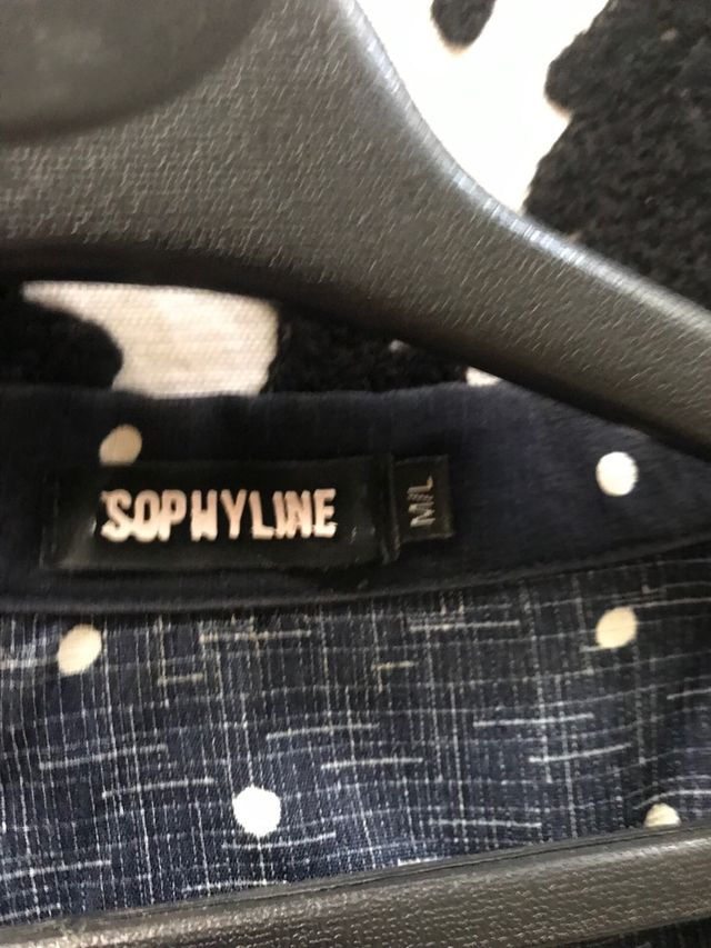 Blazer azul con lunares blancos Talla M