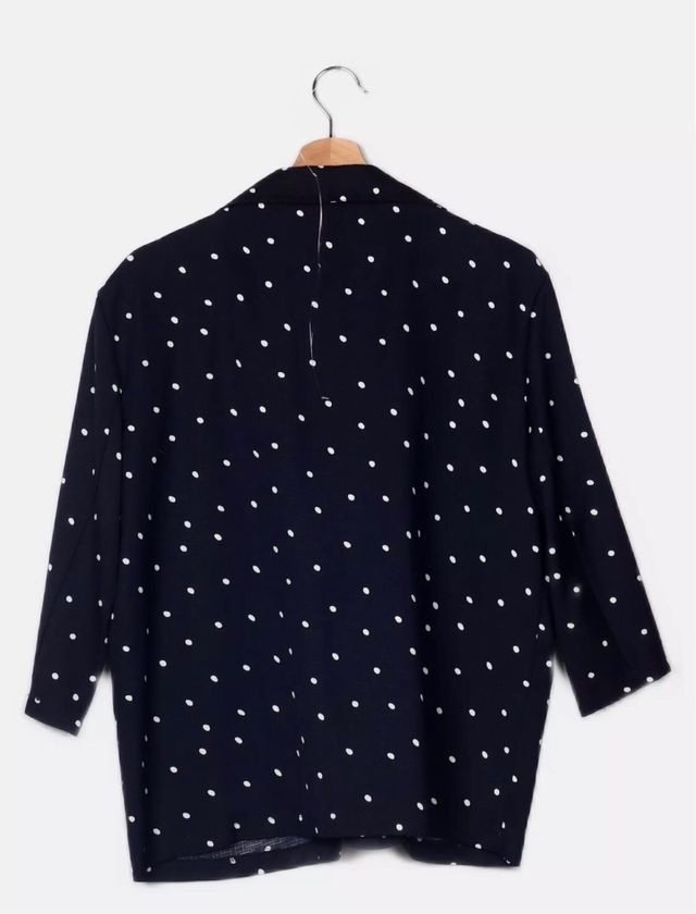 Blazer azul con lunares blancos Talla M