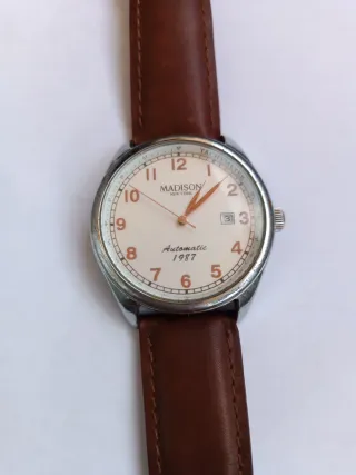 Reloj MADISON Automático Marrón/Plata