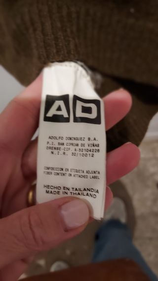 Jersey Adolfo Dominguez V-neck Talla S