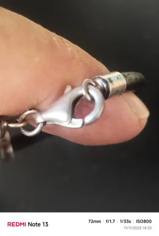 Pulsera PLATADEPALO Plata 925 Resina Azul