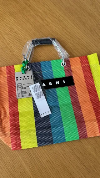 Bolso Marni Market Multicolor Rayas