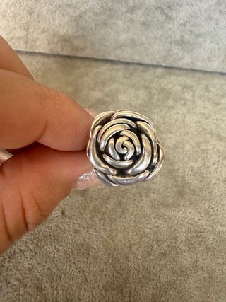 Anillo Plata Ley 925 Flor Rosa