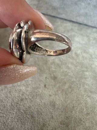 Anillo Plata Ley 925 Flor Rosa