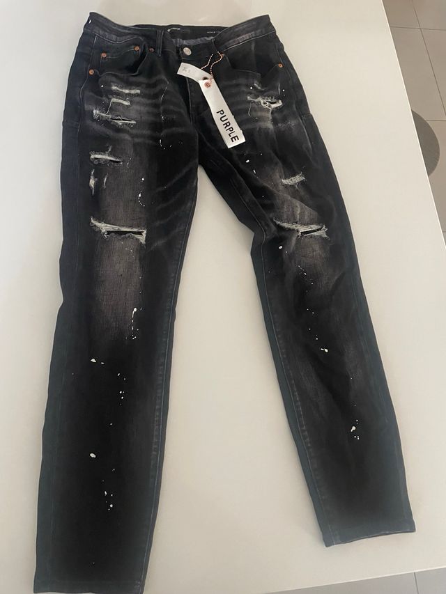 Jeans Purple Brand neri strappati