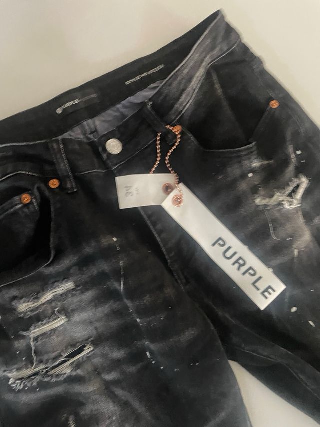 Jeans Purple Brand neri strappati