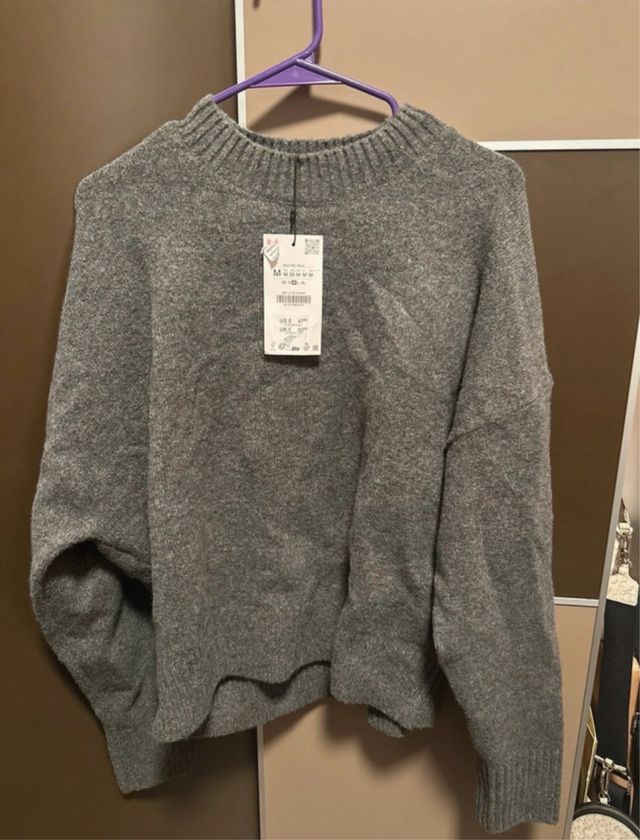Jersey Zara Gris Talla M
