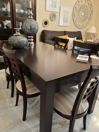 Mesa comedor extensible madera