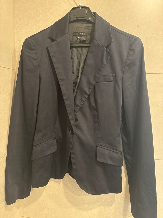 Americana Zara Basic azul T.M