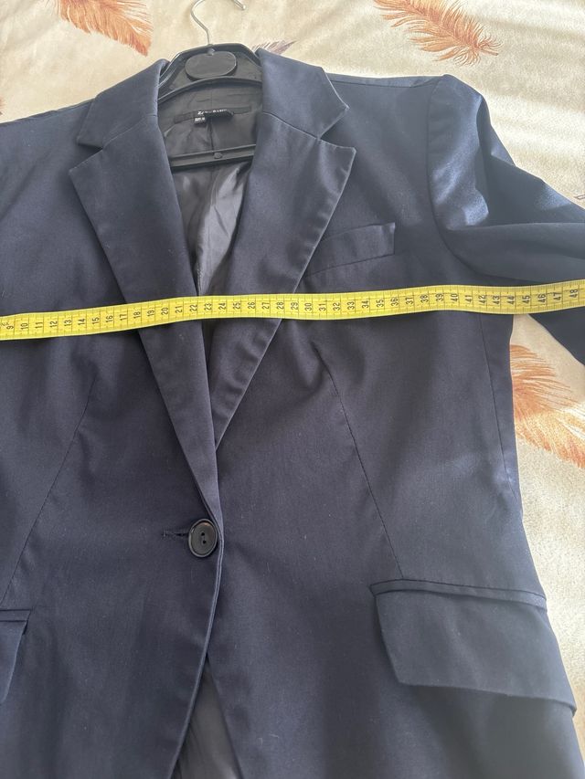 Americana Zara Basic azul T.M