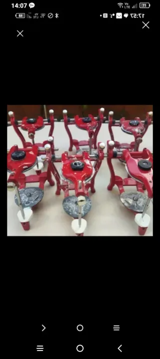 Lote de 6 articuladores dental asa rojo