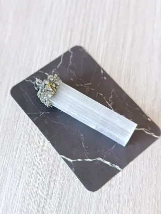 Colgante de Selenita con Pirita