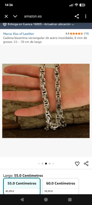 Cadena Acero Inoxidable Kiss of Leather