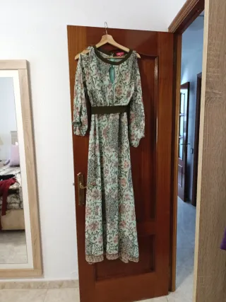 Vestido largo estampado floral