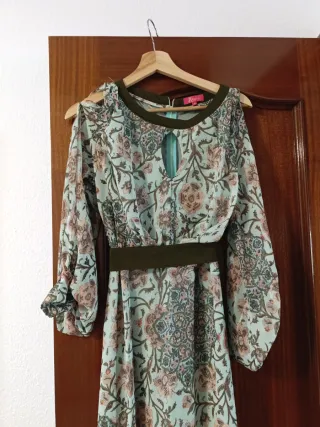 Vestido largo estampado floral