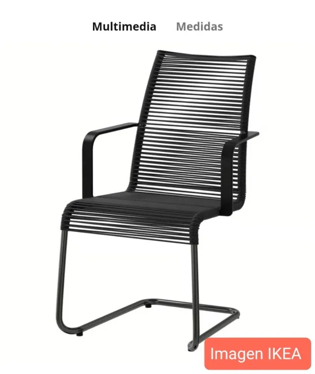 Dos sillas VÄSMAN Ikea con reposabrazos.