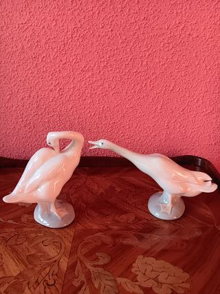 Lote 3 Figuras Lladró: Campesina y Ocas