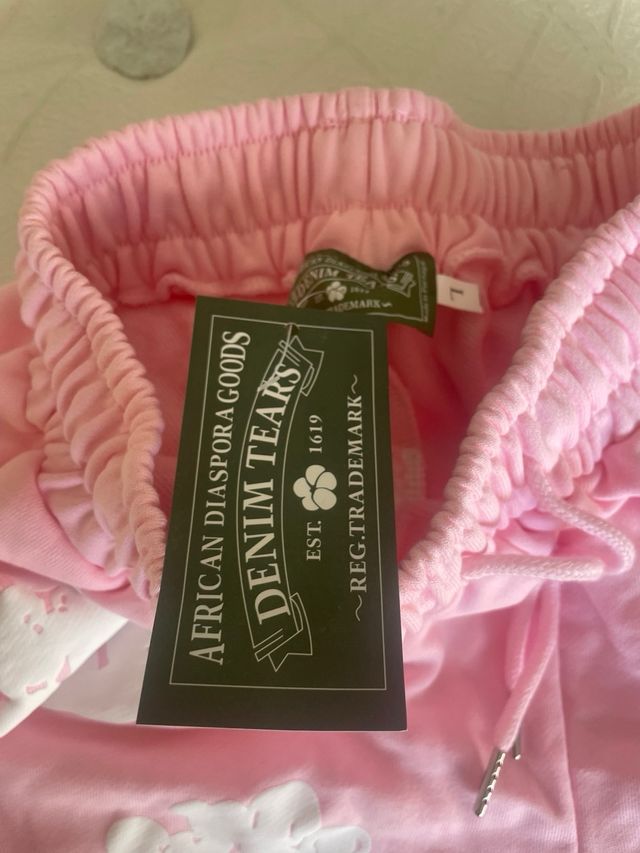 Pantaloncini Denim Tears Rosa Nuvole