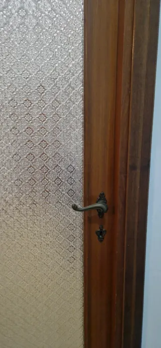 3 porte interne noce con vetro decorato e 3 noce