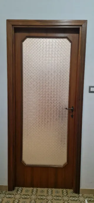 3 porte interne noce con vetro decorato e 3 noce