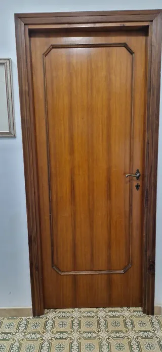 3 porte interne noce con vetro decorato e 3 noce